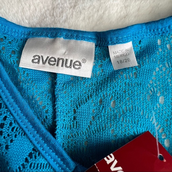 Avenue Lace Poncho Style Swimsuit Top Cover Up -18/20 - Picture 4 of 7